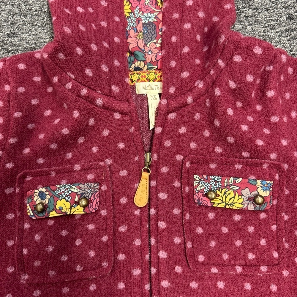 Matilda Jane Girls Devon Tiered Wool Winter Coat Boutique Jacket Size 14 - Picture 3 of 4